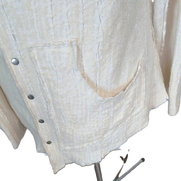 Hunt & Gather Snap Front Asymmetrical Cardigan Sweater - Size S/M - Picture 4 of 8